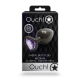 Анальна пробка - Ouch! Metal Butt Plug Medium Gunmetal/Amethyst Purple