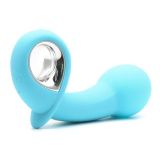 Анальный вибратор KissToy Klein Blue с надувающимся кончиком, unisex, диаметр 35-50мм