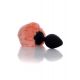 Анальна пробка - Bunny Tail Silicone Black Plug Peach