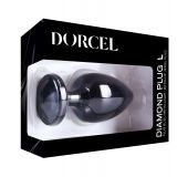 Металева анальна пробка із прикрасою у вигляді кристалу Dorcel - Diamond Plug BLACK L