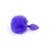 Анальна пробка - Bunny Tail Silicone Purple Plug Purple