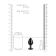 Анальна пробка - Ouch! Metal Butt Plug Medium Gunmetal/Amethyst Purple
