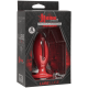 Doc Johnson Kink Lube Luge Premium Silicone Plug 4" - силиконовая анальная пробка, 9х3,81 см (красный)