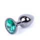 Анальна пробка - Jewellery Dark Silver Plug Green