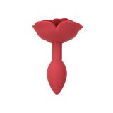 Силіконова анальна пробка Lux Active с розой - Red Rose Silicone Anal Plug
