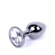 Анальна пробка - Jewellery Dark Silver Plug Clear