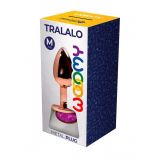 Анальна пробка Wooomy Tralalo Rose Gold Metal Plug MAGENTA M