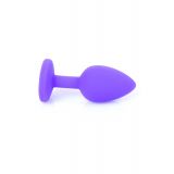 Анальна пробка - Jewellery Silicone Purple Plug S Red