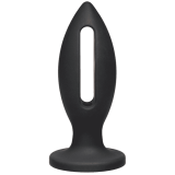 Doc Johnson Kink Lube Luge Premium Silicone Plug 4" - силиконовая анальная пробка, 9х3,81 см (красный)