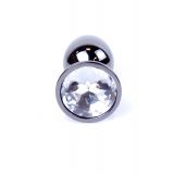 Анальна пробка - Jewellery Dark Silver Plug Clear