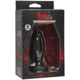Doc Johnson Kink Lube Luge Premium Silicone Plug 4" - силиконовая анальная пробка, 9х3,81 см (красный)