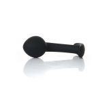 Анальна пробка - Silicone Black Curved Plug M