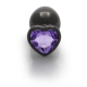 Анальна пробка - Ouch! Metal Butt Plug Large Gunmetal/Amethyst Purple