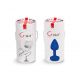Gvibe Gplug - Маленькая дизайнерская анальная пробка с вибрацией, 8х2.8 см (ярко-синий)
