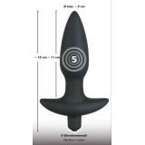 Анальна пробка - Black Velvet Vibrating Plug Medium (пошкоджена упаковка)