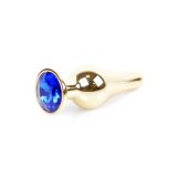 Анальна пробка - Jewellery Gold Long Plug Dark Blue