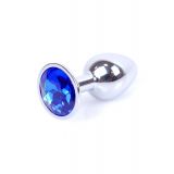 Анальна пробка - Jewellery Silver Plug Dark Blue
