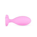 Анальна пробка - Silicone Anal Plug With Heart Crystal Base Pink