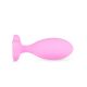 Анальна пробка - Silicone Anal Plug With Heart Crystal Base Pink