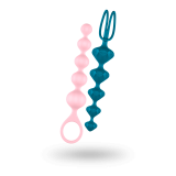 Satisfyer Beads Silicone black - анальні кульки, 20.5х3.4 см