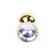 Анальна пробка - Jewellery Gold Plug Clear