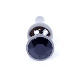Анальна пробка - Jewellery Dark Silver BUTT PLUG- Black