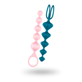 Satisfyer Beads Silicone black - анальні кульки, 20.5х3.4 см