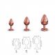 Металева анальна пробка із прикрасою у вигляді кристалу Dorcel - Diamond Plug Rose Gold L