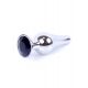 Анальна пробка - Jewellery Silver Long Plug Black