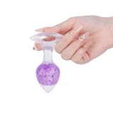 Анальна пробка Liebe Seele Heart-shaped Crystal Anal Plug - Purple Medium