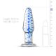 Скляна анальна пробка з внутрішньою спіраллю Gildo Glass Buttplug No. 23