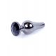 Анальна пробка - Jewellery Dark Silver BUTT PLUG- Black