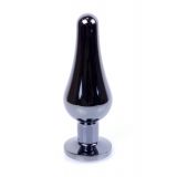 Анальна пробка - Jewellery Dark Silver BUTT PLUG- Black