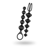 Satisfyer Beads Silicone black - анальні кульки, 20.5х3.4 см