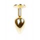 Анальна пробка - Jewellery Gold Plug Clear