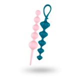 Satisfyer Beads Silicone black - анальні кульки, 20.5х3.4 см