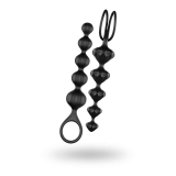 Satisfyer Beads Silicone black - анальні кульки, 20.5х3.4 см