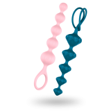 Satisfyer Beads Silicone black - анальні кульки, 20.5х3.4 см