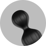 Satisfyer Beads Silicone black - анальні кульки, 20.5х3.4 см