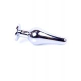 Анальна пробка - Jewellery Silver Long Plug Black