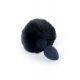 Анальна пробка - Bunny Tail Silicone Black Plug Black