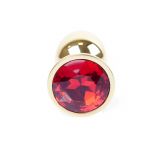 Анальна пробка - Jewellery Gold Plug Red