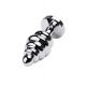 Silver anal plug with red gem