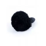 Анальна пробка - Bunny Tail Silicone Black Plug Black