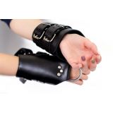 Манжети для підвісу за руки Kinky Hand Cuffs For Suspension з натуральної шкіри, колір чорний