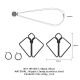 Зажимы для сосков с тяжелой подвеской LOCKINK Nipple Clamps with Heavy Pendant - Grey