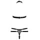 2001055 Leather Harness Set - Black {} S/M