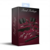 Набор Feral Feelings BDSM Kit 7 Black, наручники, поножи, коннектор, маска, паддл, кляп, зажимы