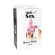 Кожаная маска Зайки Art of Sex - Bunny mask, цвет Белый