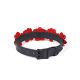 Нашийник з повідцем Liebe Seele Flower Rhythm - Black and Red Leather Flowers collar with Leash